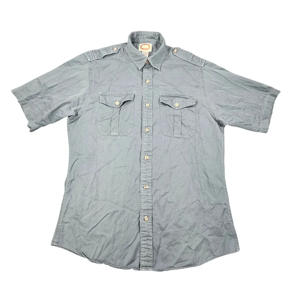 Vintage 80s Banana Republic 100% Cotton SAFARI Shirt MENS M British Crown Colony